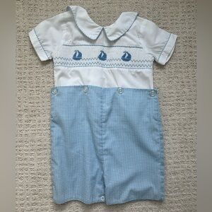 3T Smocked Sailboat Jon Jon by Royal Child